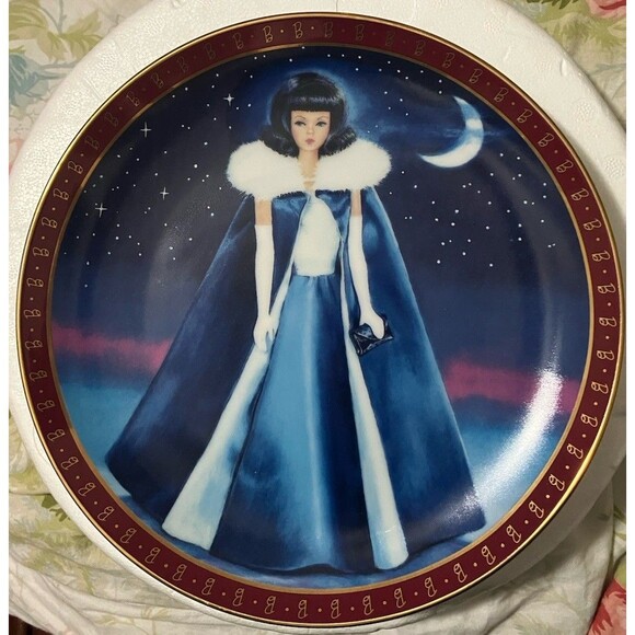 BARBIE 1965 style Barbie Collectible Plate 1990 vintage E3846 Danbury Mint - Picture 7 of 7